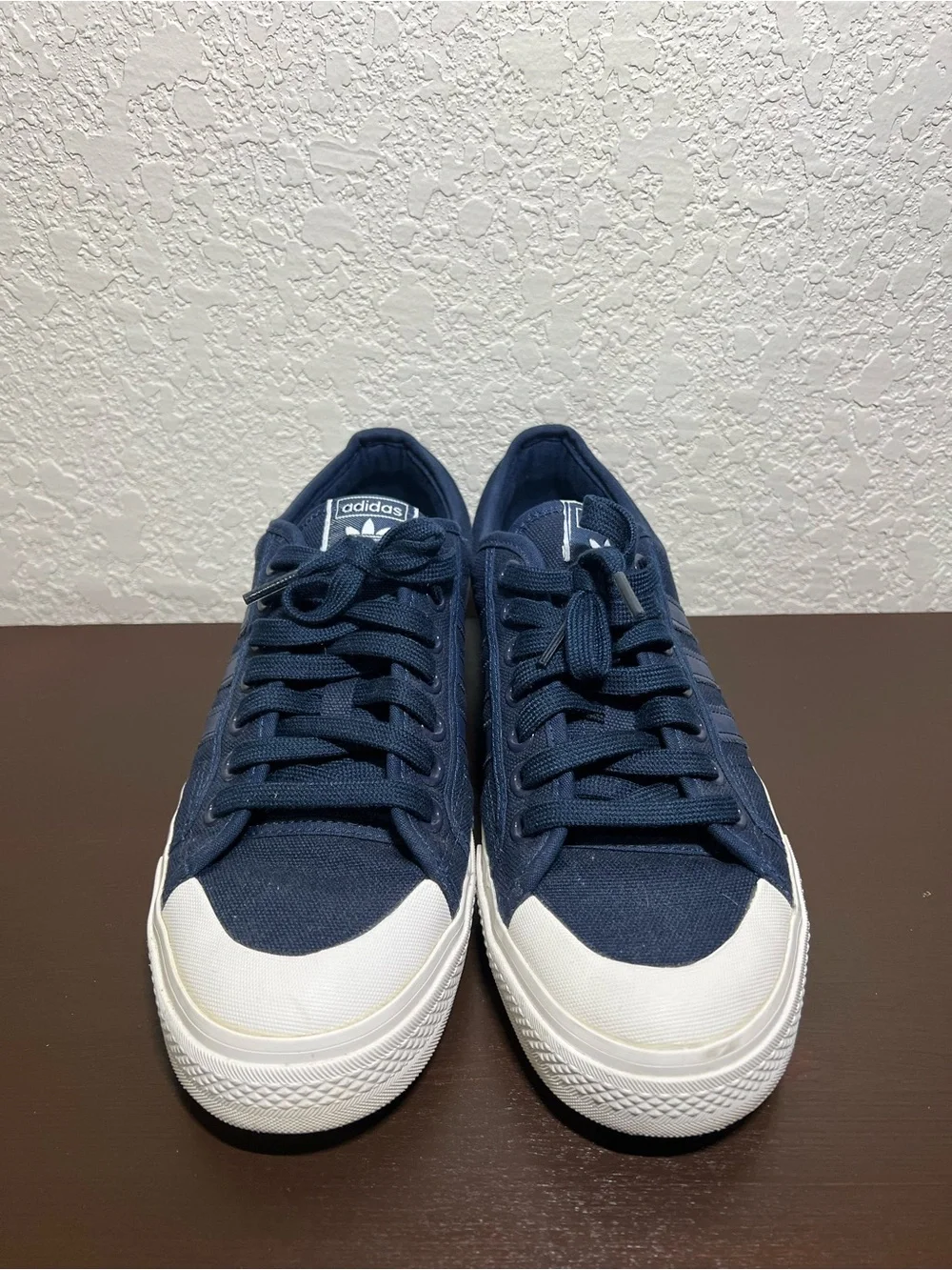 adidas Men’s Navy Low-Top Canvas Sneakers
